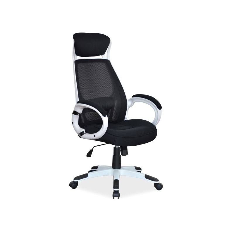 Kėdė su ratukais K409 Juoda/ Balta - Darbo kėdės - 1