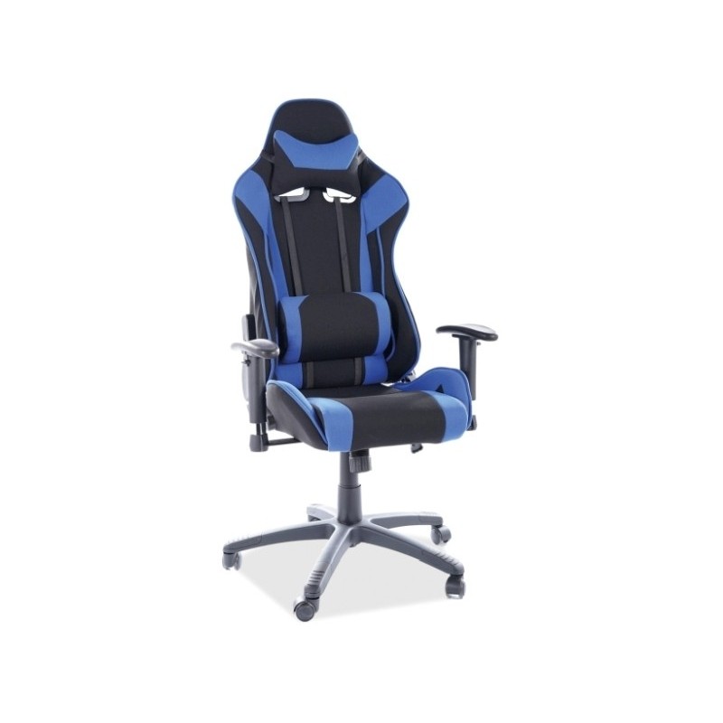 Kėdė su ratukais VIP Juoda/Mėlyna - Darbo kėdės - 1